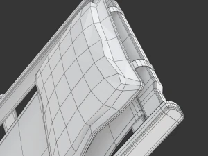 Cadeira de praia com mesa lateral Modelo 3D