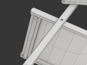 Cadeira de praia com mesa lateral Modelo 3D