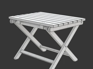 Cadeira de praia com mesa lateral Modelo 3D
