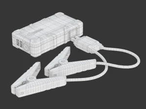 Modern Car Jump Starter Set 3D Model