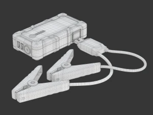 Modern Car Jump Starter Set 3D Model