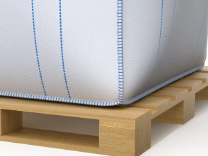 Torba zbiorcza na drewnianej palecie Model 3D