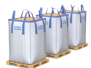Bulk Bag on Wooden Pallet 3D मॉडल