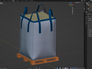 Bulk Bag on Wooden Pallet 3D मॉडल