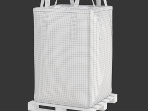 Bulk Bag on Wooden Pallet 3D मॉडल