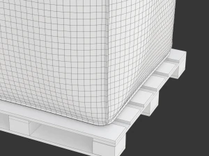 Torba zbiorcza na drewnianej palecie Model 3D