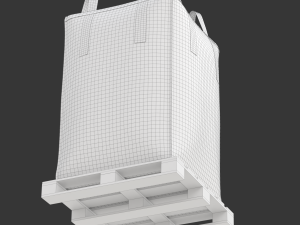 Bulk Bag on Wooden Pallet 3D मॉडल