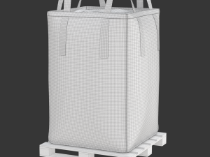 Bulk Bag on Wooden Pallet 3D मॉडल