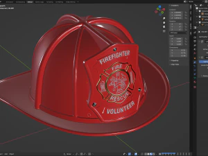 Firefighter Helmet 3D Model