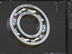 Radial Ball Bearing 3D Model
