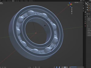 Radial Ball Bearing 3D Model