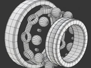 Radial Ball Bearing 3D Model