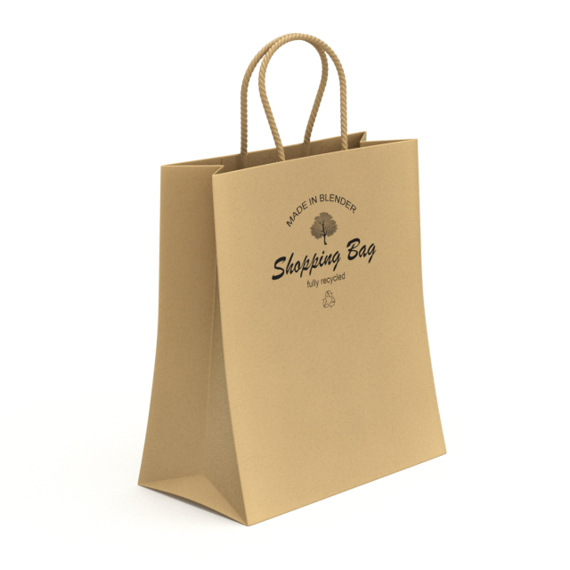 Shopping Bag 3D Model .c4d .max .obj .3ds .fbx .stl .blend 