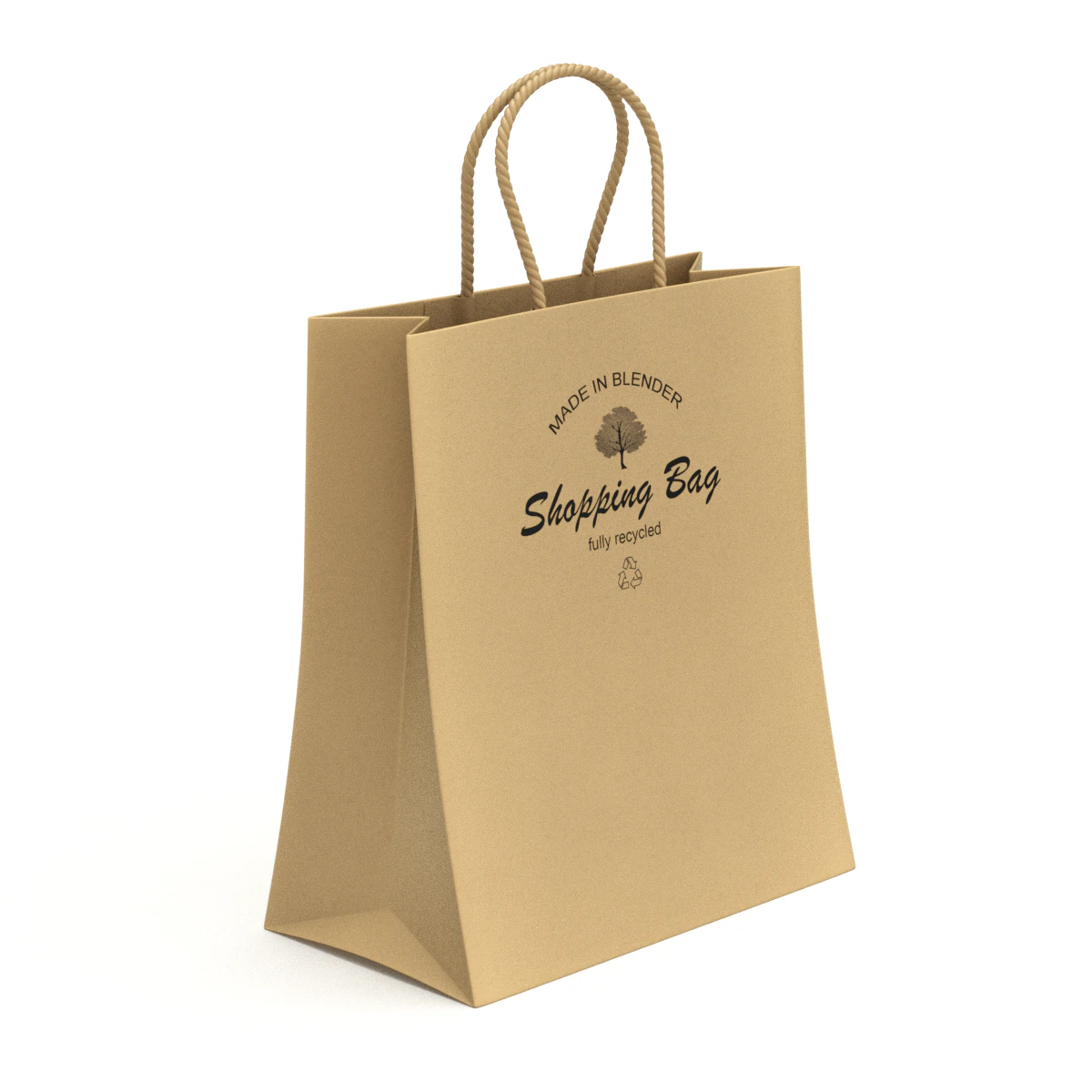 Shopping Bag 3D Model .c4d .max .obj .3ds .fbx .stl .blend 