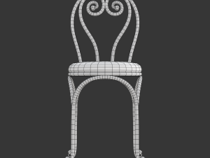 French Sidewalk Cafe Table with Chairs 3Dモデル