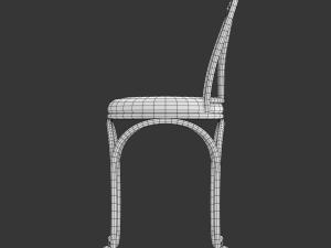 French Sidewalk Cafe Table with Chairs 3Dモデル
