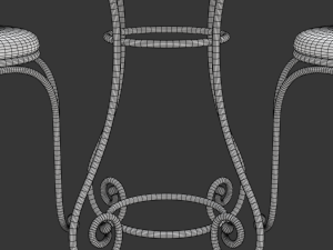 French Sidewalk Cafe Table with Chairs 3Dモデル