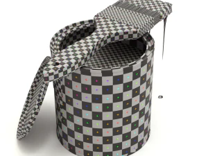 Paint Can and Brush 3D Model