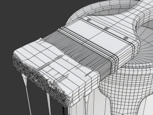 Paint Can and Brush 3D Model