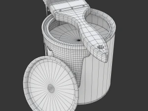 Paint Can and Brush 3D Model