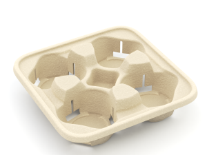Takeout Coffee Cup with Lid and Holder 3D 모델
