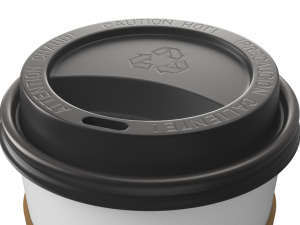 Takeout Coffee Cup with Lid and Holder 3D 모델