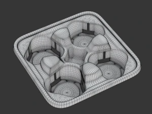Takeout Coffee Cup with Lid and Holder 3D Model