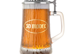 Beer Mug with Metal Cap 3D Model