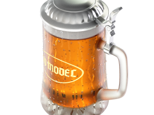 Beer Mug with Metal Cap 3D 모델