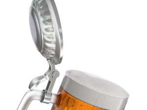 Beer Mug with Metal Cap 3D 모델