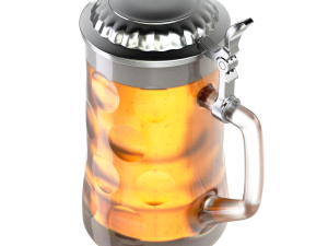 Beer Mug with Metal Cap 3D 모델