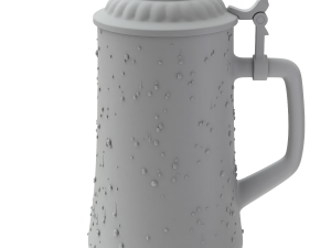 Beer Mug with Metal Cap 3D 모델