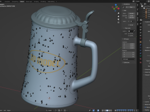 Beer Mug with Metal Cap 3D 모델