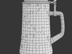 Beer Mug with Metal Cap 3D 모델