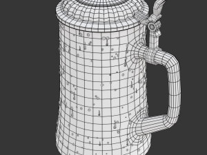 Beer Mug with Metal Cap 3D 모델