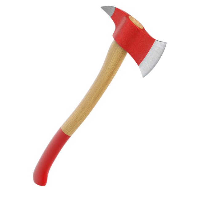 Firefighter Axe Model 3D .c4d .max .obj .3ds .fbx .stl .blend 