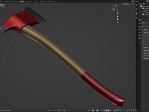 Firefighter Axe Model 3D