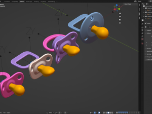 Pacifier Set 3D Model