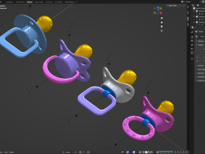 Pacifier Set 3D Model