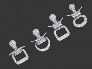 Pacifier Set 3D Model