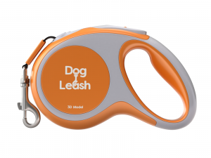 Dog Leash with Dog Collar 3D Model