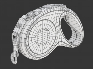 Dog Leash with Dog Collar 3D Model