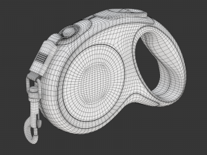Dog Leash with Dog Collar 3D Model