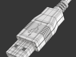 USB plug type A 3D Model