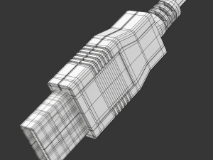 USB plug type A 3D Model