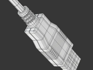 USB plug type A 3D Model