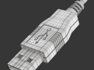USB plug type A 3D Model