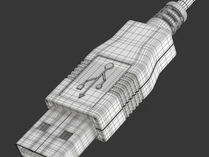 USB plug type A 3D Model