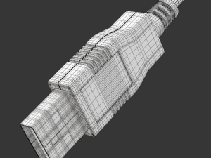 USB plug type A 3D Model