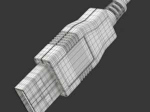 USB plug type A 3D Model